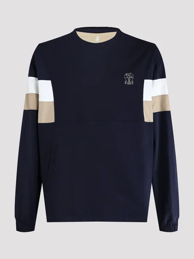 Свитшот цвет синий — превью 1