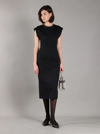 Платье цвет черный — превью 2