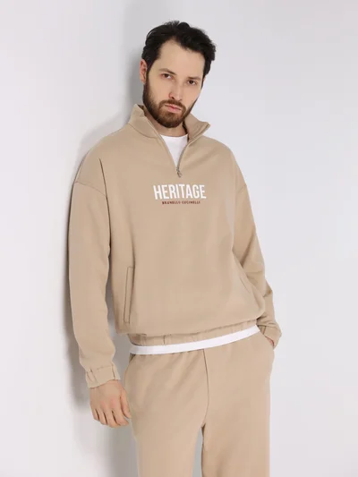 Толстовка цвет бежевый — превью 2