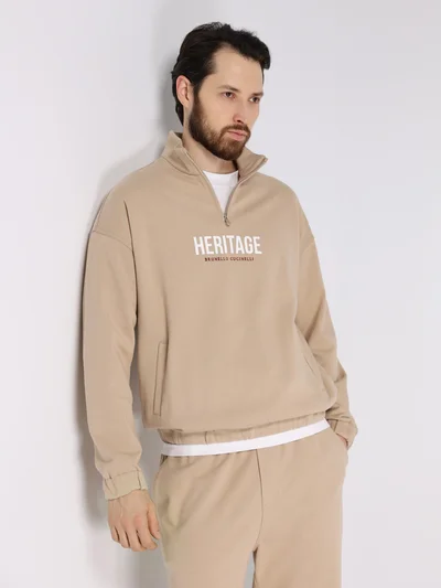 Толстовка цвет бежевый — превью 5