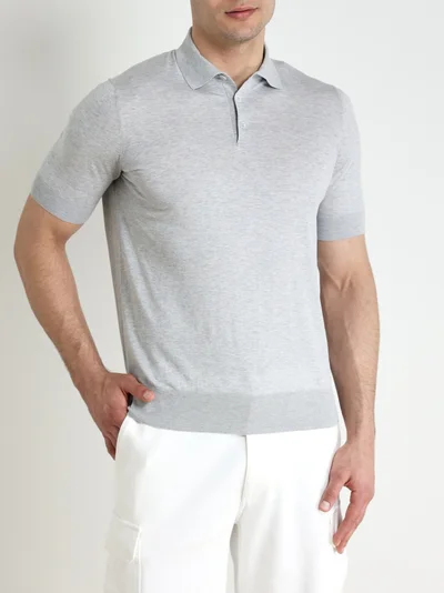 Поло цвет серый — превью 3