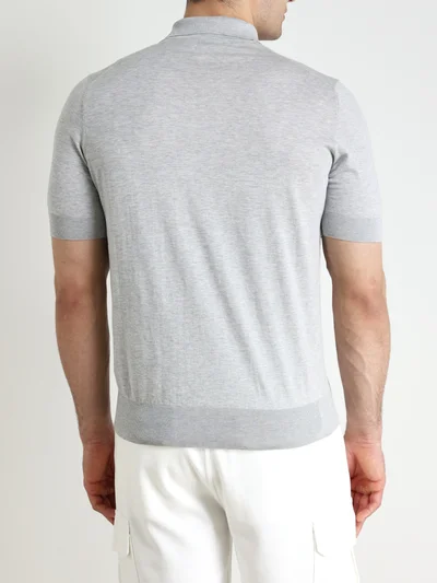 Поло цвет серый — превью 4