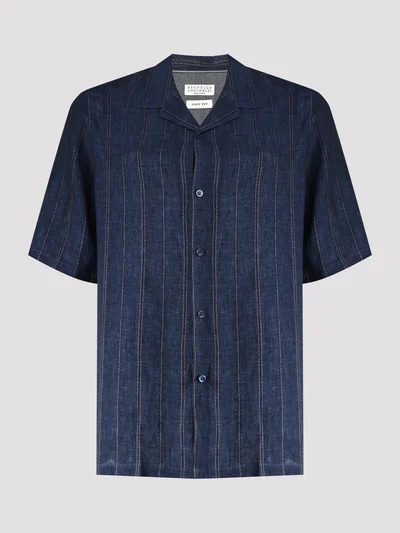 Рубашка цвет синий — превью 1