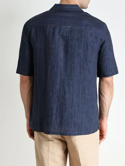 Рубашка цвет синий — превью 4