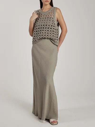 Юбка цвет хаки — превью 2