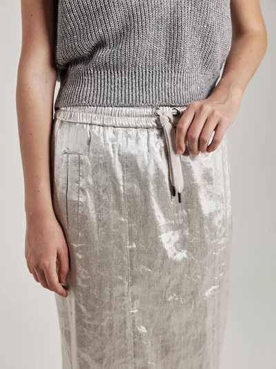 Юбка цвет серебро — превью 4