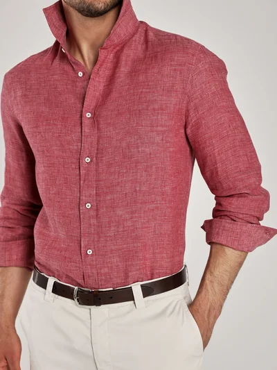 Рубашка цвет розовый — превью 3