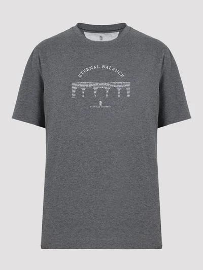 Футболка цвет темно-серый — превью 1