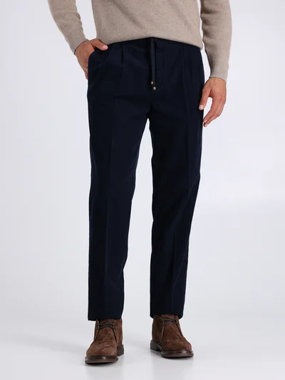 Брюки цвет темно-синий — превью 3