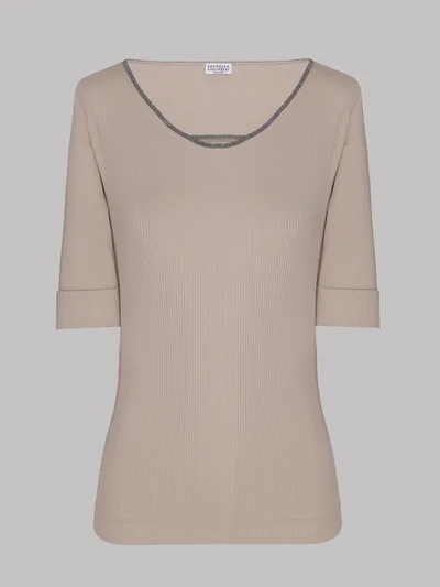 Футболка цвет бежевый — превью 1