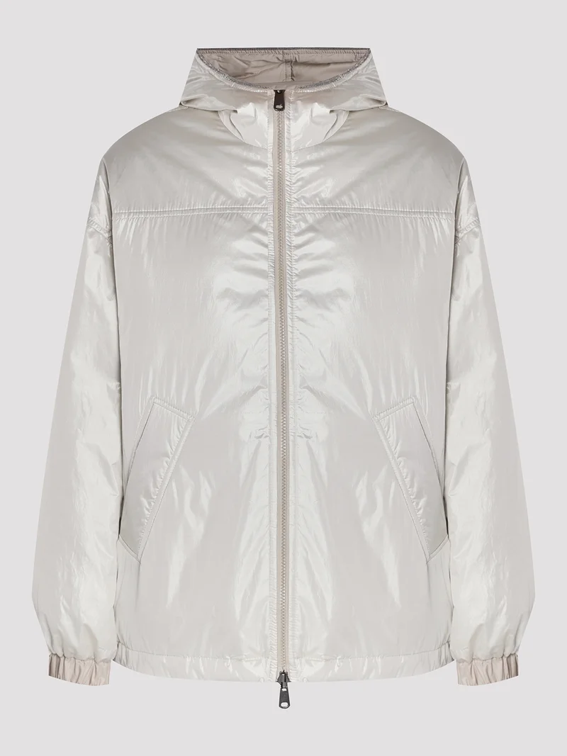 Пуховик цвет жемчужный