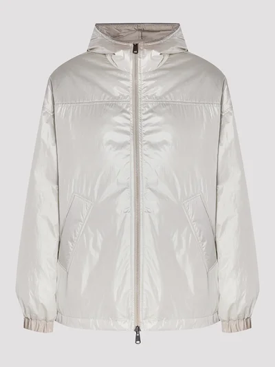 Пуховик цвет жемчужный — превью 1