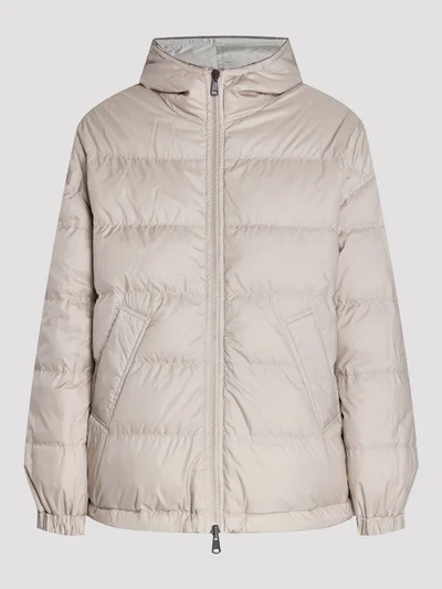 Пуховик цвет жемчужный — превью 5