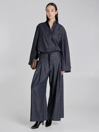 Рубашка цвет синий — превью 2