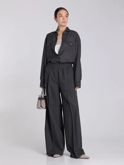 Рубашка цвет темно-серый — превью 2