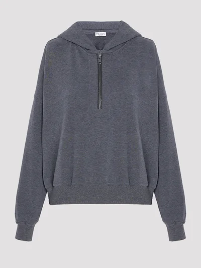 Толстовка цвет темно-серый — превью 1