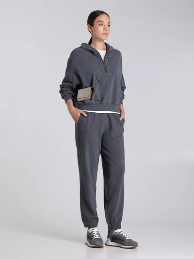 Толстовка цвет темно-серый — превью 2