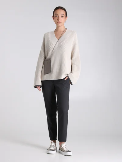 Пуловер цвет молочный — превью 2