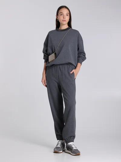 Свитшот цвет темно-серый — превью 2