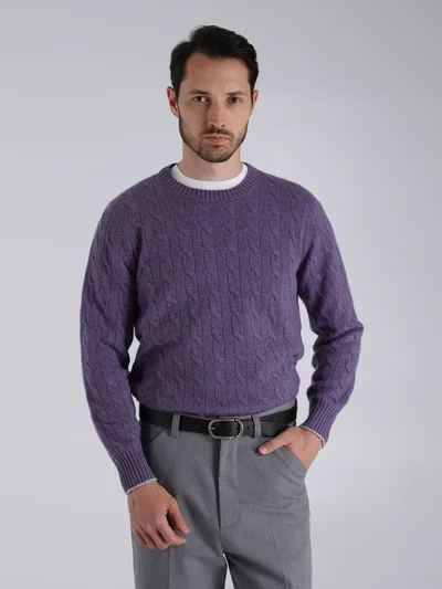 Джемпер цвет фиолетовый — превью 2