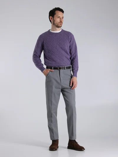 Джемпер цвет фиолетовый — превью 3