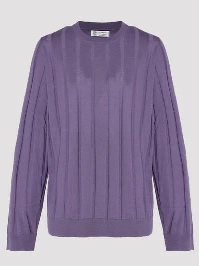 Джемпер цвет фиолетовый — превью 1