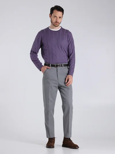 Джемпер цвет фиолетовый — превью 3