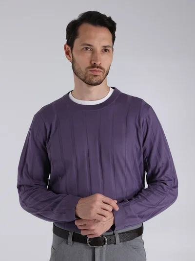 Джемпер цвет фиолетовый — превью 5