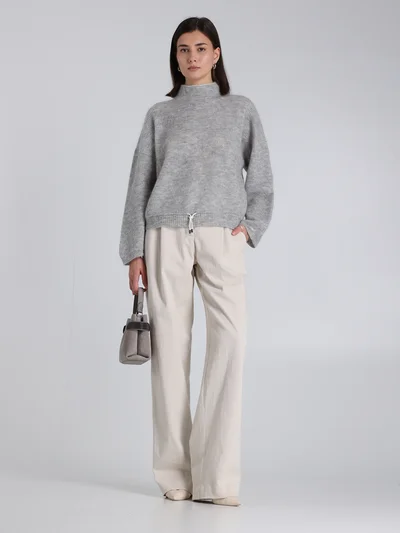 Свитер цвет светло-серый — превью 2