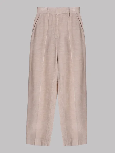 Брюки цвет розово-бежевый — превью 1