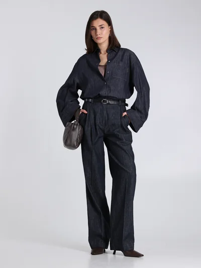 Джинсы цвет темно-синий — превью 2