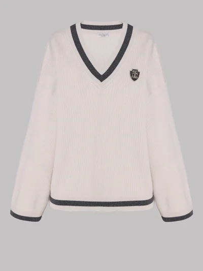 Пуловер цвет молочный — превью 1