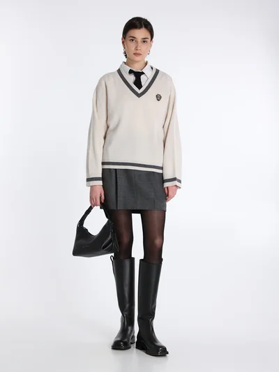 Пуловер цвет молочный — превью 2