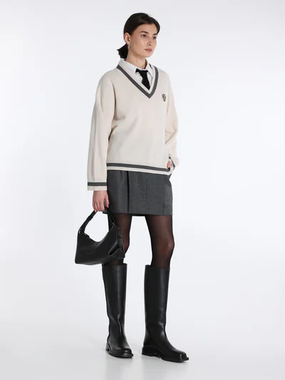 Пуловер цвет молочный — превью 3