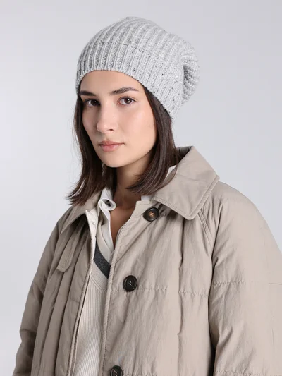 Шапка цвет светло-серый — превью 2