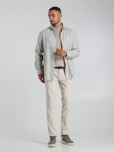 Рубашка цвет светло-серый — превью 2