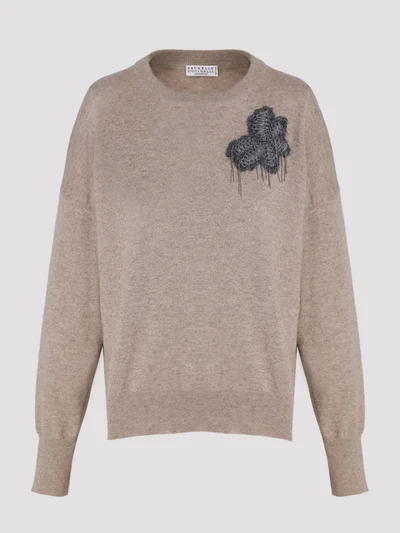 Джемпер цвет коричневый — превью 1