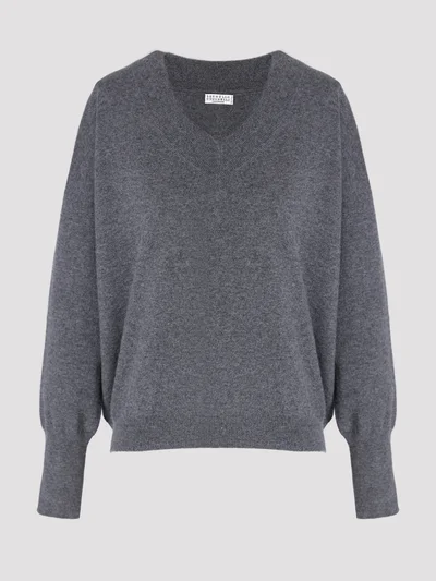 Пуловер цвет серый — превью 1