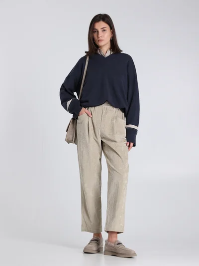 Пуловер цвет темно-синий — превью 2