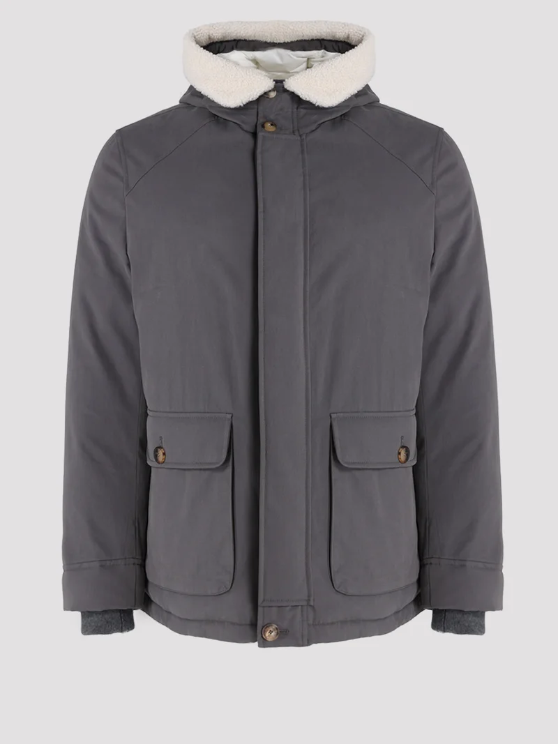 Пуховик цвет серый