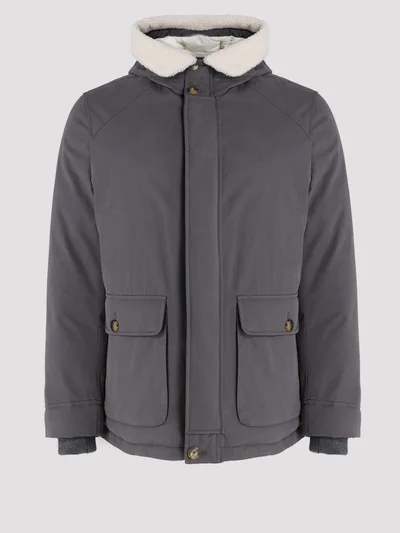 Пуховик цвет серый — превью 1