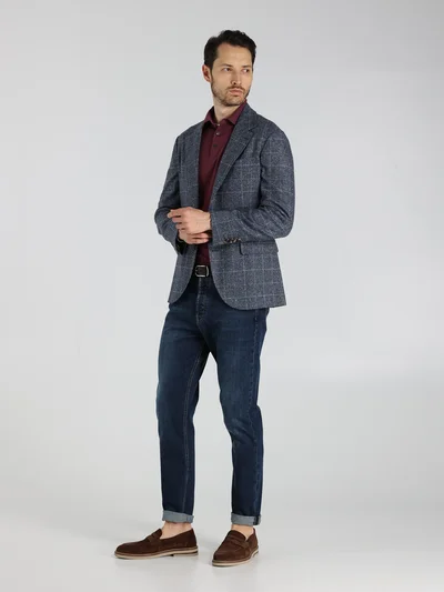 Пиджак цвет синий — превью 3