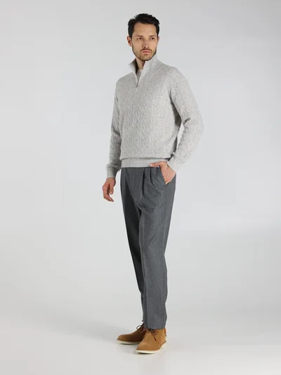 Джемпер цвет светло-серый — превью 3