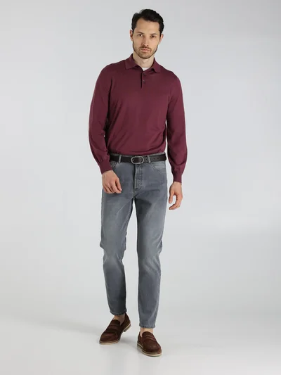 Джемпер цвет бордовый — превью 2