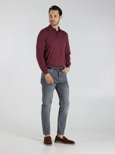 Джемпер цвет бордовый — превью 3