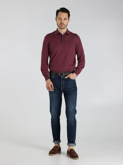 Джемпер цвет бордовый — превью 4