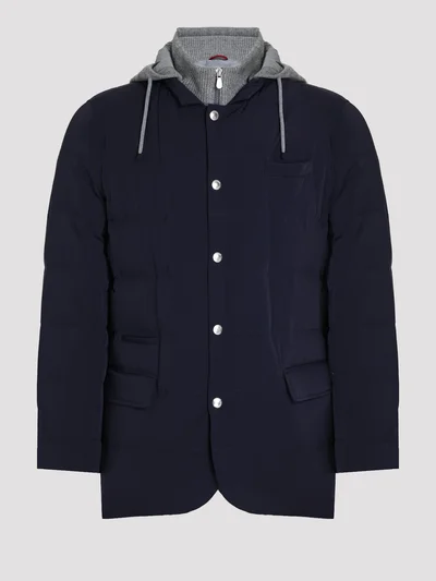 Пуховик цвет синий — превью 1