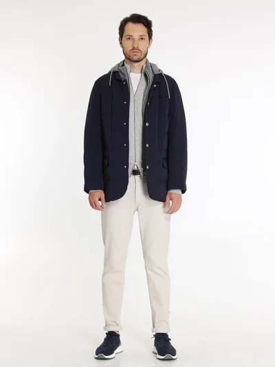 Пуховик цвет синий — превью 3