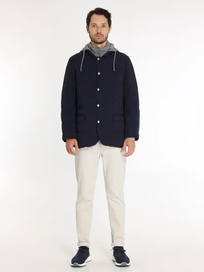 Пуховик цвет синий — превью 5