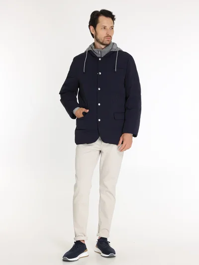 Пуховик цвет синий — превью 6